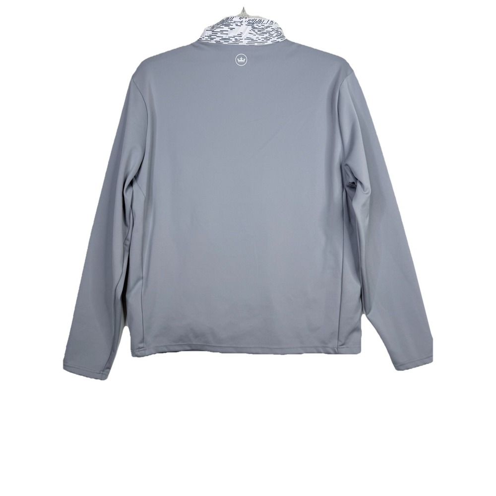 Peter Millar Weld Elite Hybrid 1/2 Zip White Gale Gray Pullover Jacket Large - Picture 8 of 12